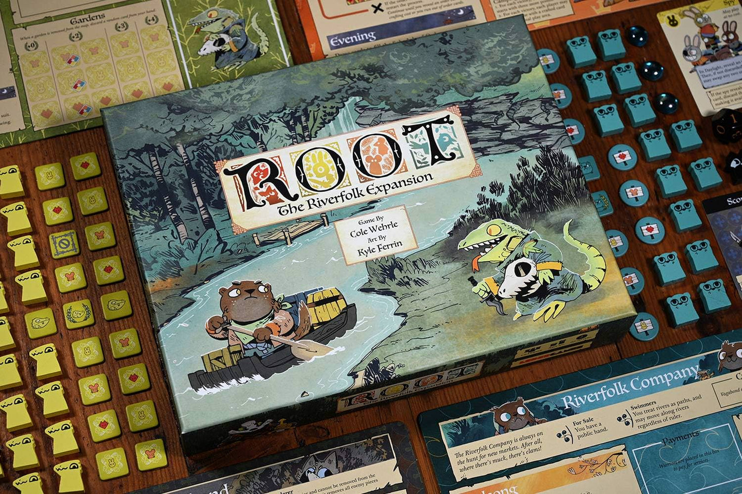 ボードゲーム ルート リバーフォーク拡張 Root The Riverfolk Expansion Leder Games 非対称型戦略 森の支配 1人から6人 60分から90分 ソロプレイ協力プレイ 新派閥カワウソトカゲ エリアコントロール ハンドマネジメント