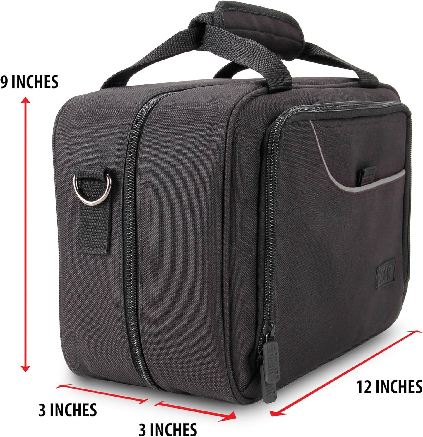 カード収納バッグ USA Gear Card Deck Storage Bag ブラック 耐候性 リップストップナイロン 耐久性 カスタマイズ可能 仕切り板 パッド入り ショルダーストラップ 調節可能 デッキボックス トークン ダイス 保護