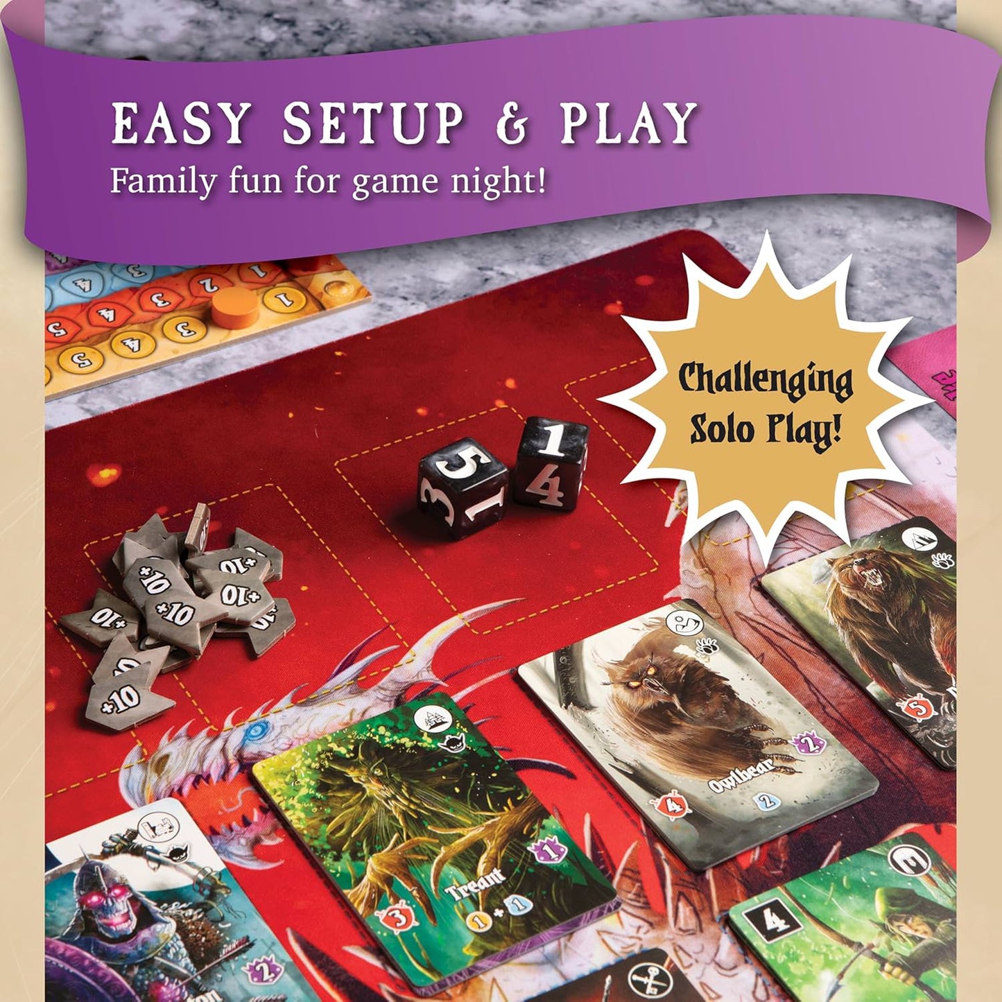 カードゲーム Valeria Card Kingdoms ヴァレリア カードキングダム Daily Magic Games ファンタジー 戦略 ダイス タブロービルディング 1人から5人 30分から45分 13歳以上 市民雇用 モンスター討伐 領地建設 資源獲得 王座 公爵 統治者 勝利点