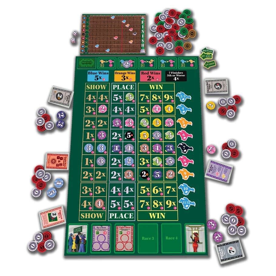 ボードゲーム Ready Set Bet アテナ ケイグル カーク W バックエンドルフ 美しいイラストとグラフィックデザイン 14歳以上対象 最大9人 プレイ可能 約45 60分で遊べる 競馬場の熱気と興奮を自宅で楽しめる 英語版 日本語説明書なし