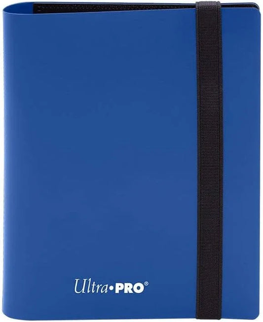 トレーディングカード Ultra Pro 2-Pocket Eclipse Pacific Blue PRO-Binder カードコレクション保護 高機能バインダー 黒ウェブ素材 エンボス加工 横入れポケット ゴムストラップ固定 非PVC長期保存対応 美しいパシフィックブルー