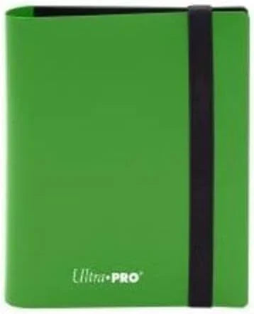 トレーディングカードバインダー Ultra Pro Eclipse 2ポケットPROバインダー ライムグリーン Ultra Pro 酸を含まない非PVC素材 使用カード80枚収納可能 横入れポケット コンパクトサイズ 約13cm×16cm×1cm
