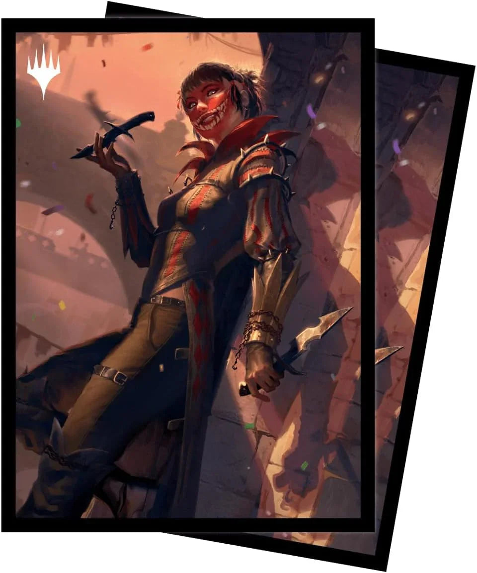 トレーディングカードゲーム デッキプロテクター カルロフ邸殺人事件 虐殺少女 既知の殺害犯 MTG 高品質 100枚入り ポリプロピレン素材 マット仕上げ ChromaFusion Technology 剥がれ防止 マジック ザ ギャザリング 世界観 収納力 丈夫