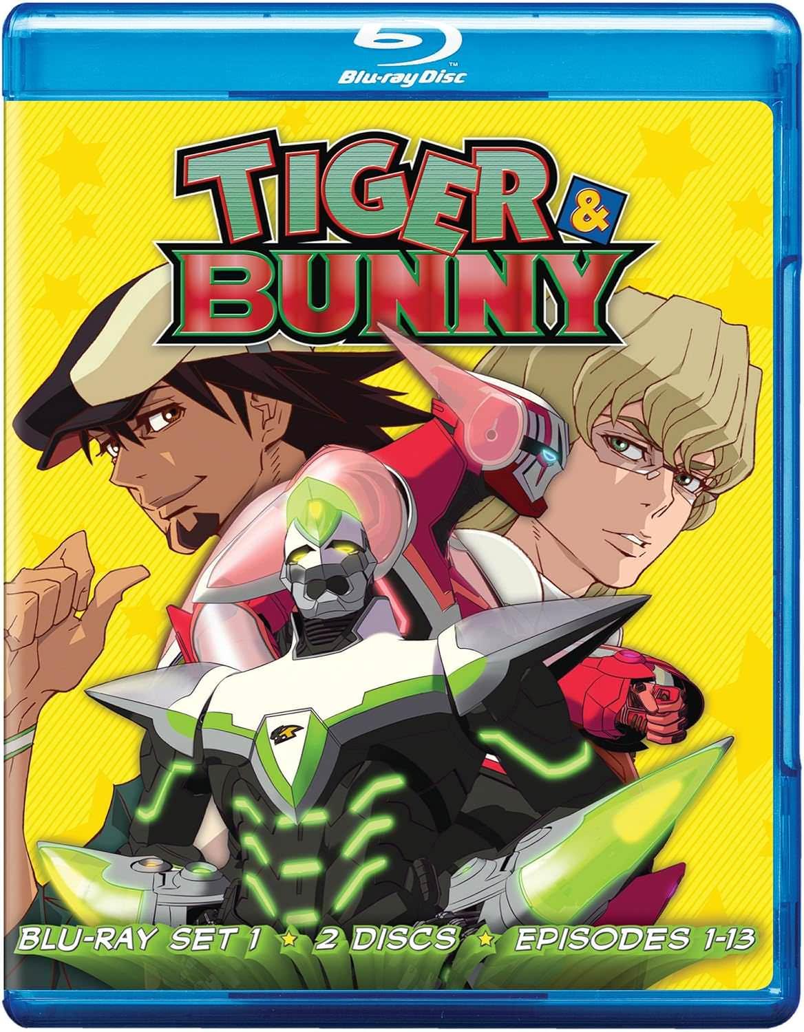 Blu-ray TIGER & BUNNY Set 1 タイガー&バニー 高画質 1080p AVCエンコード 迫力あるアクション シュテルンビルト市舞台 本格派スーパーヒーローアニメ NEXT能力 バーナビー バンダイビジュアル 佐藤敬一監督作品 鮮明な音声