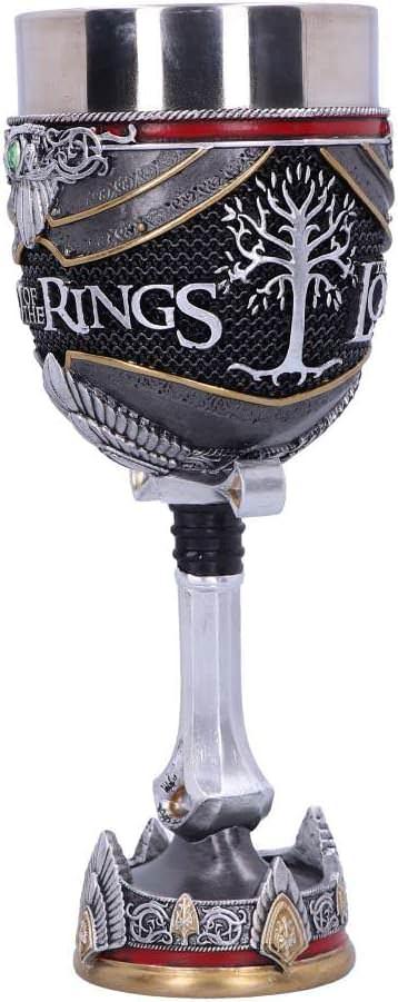 アウトレット品 中世ファンタジー ゴブレット アラゴルン Nemesis Now 手作業仕上げ 精巧造形 高さ23cm ステンレス内容器付き 実用性と芸術性兼備 ロードオブザリング 映画世界観忠実再現 コレクション価値高い ディスプレイ最適