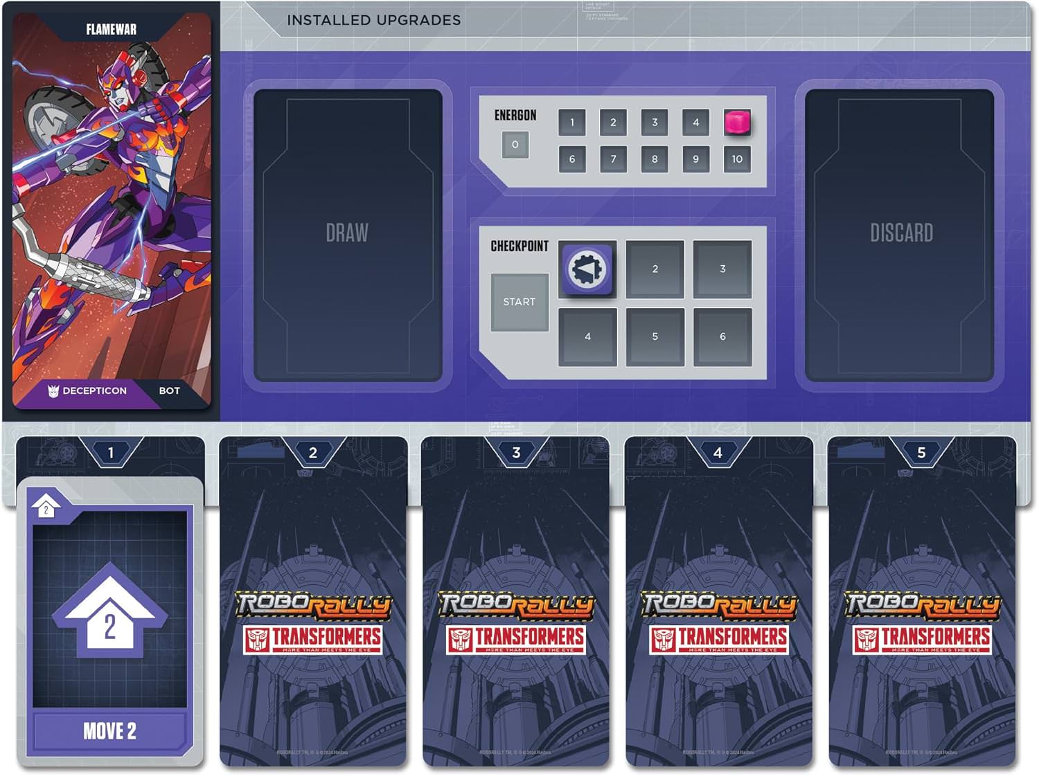 ボードゲーム ロボラリー:トランスフォーマー Renegade Game Studios リチャード・ガーフィールド 戦略レーシング プログラミング 変形システム SF レース オプティマスプライム メガトロン 2人から6人 45分から90分