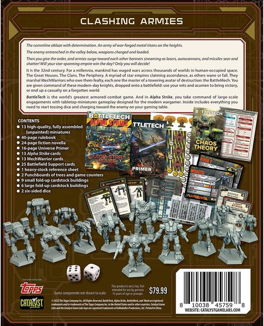 テーブルトップミニチュアゲーム BattleTech: Alpha Strike Box Set Catalyst Game Labs 32世紀の機械化戦闘 巨大戦闘兵器バトルメック 13体完全組み立て済みミニチュア スピーディー小競り合いルール