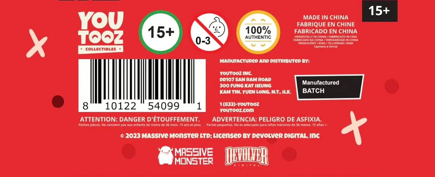 フィギュア 神秘的神秘力 憑依子羊 Possessed Lamb Youtooz アクションローグライクゲーム Cult of the Lamb 高さ5.4インチ コレクターズアイテム 精巧立体化 赤い目血滴る 黒い顔 赤白マント 黄色鈴装飾 血しぶき背景 並行輸入品