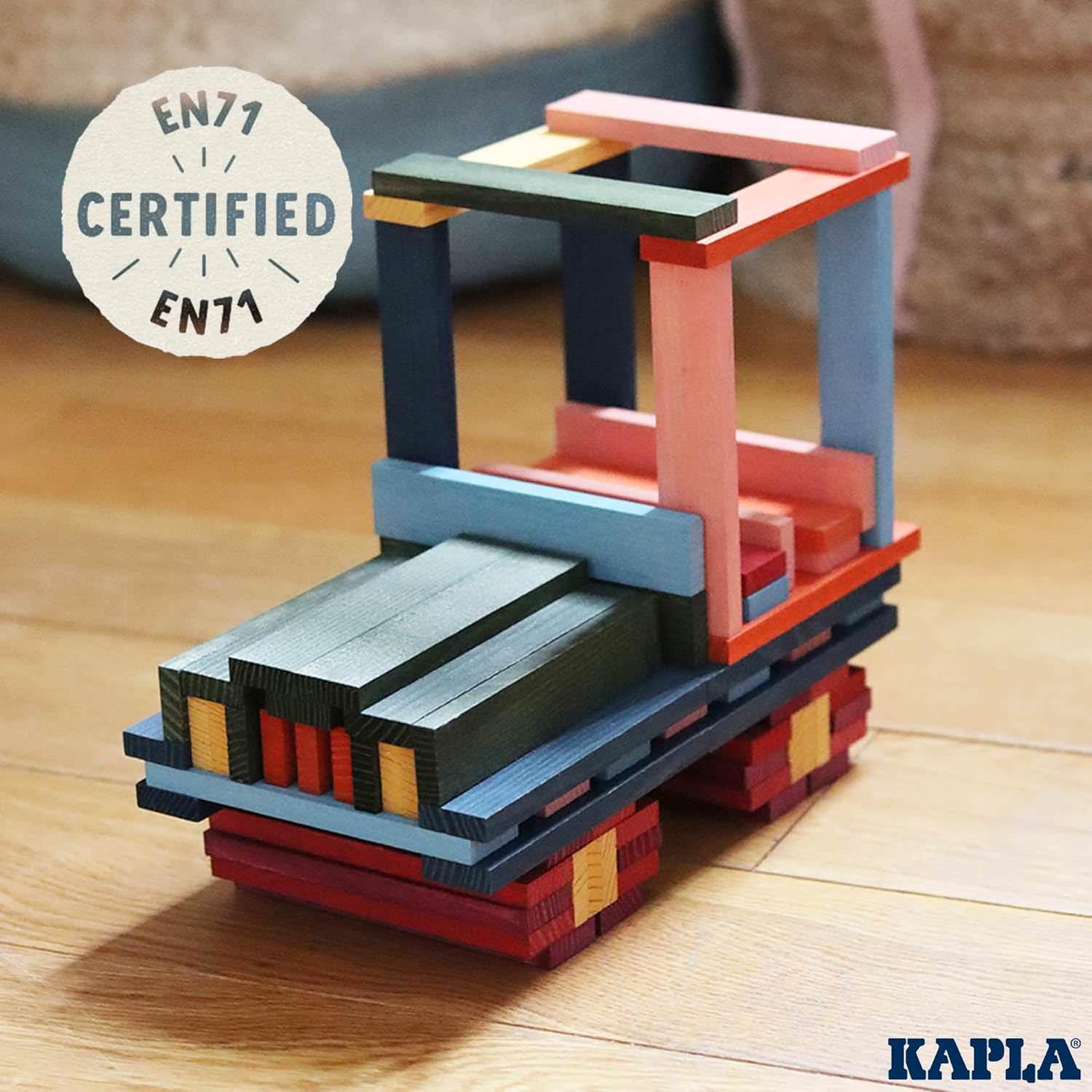 KAPLAブロック OCTOCOLOR 100ピースセット フランス生まれの木製ブロック ブランド KAPLA 鮮やかな8色セット 黄金比率の安定感 無接着剤 高品質パイン材 持続可能な素材 子どもから大人まで楽しめる 創造力を刺激する教育玩具