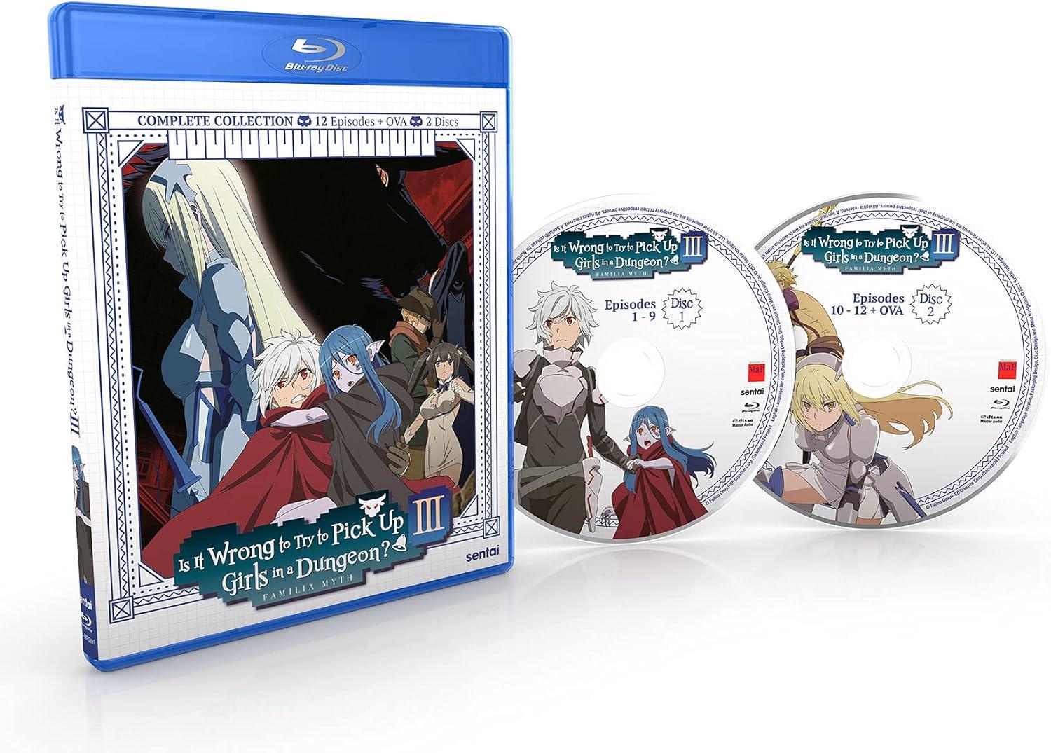 ブルーレイ ダンジョンに出会いを求めるのは間違っているだろうか III 第三期 J.C.Staff制作 檜皮敦監督 全十三話収録 冒険者ベルクラネル成長物語 モンスター共存葛藤秘話 オラリオ街混乱描写