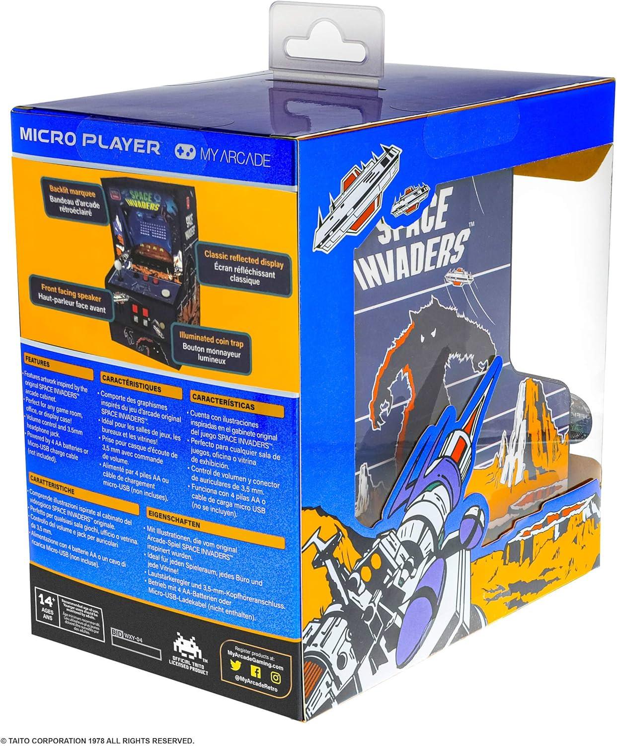 アーケードゲーム スペースインベーダー マイアーケード マイクロプレイヤー レトロゲーム ビデオゲーム 1978年 DGUNL-3279 1/10スケール 手のひらサイズ 反射式スクリーン バックライト 並行輸入品