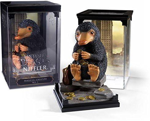 フィギュア ノーブルコレクション ファンタスティックビースト マジカルクリーチャー ニフラー 公式認可 ワーナーブラザース ハンドペイント 精巧再現 黒毛皮 長い鼻 光るもの好き 多角鑑賞可能 プラスチック素材