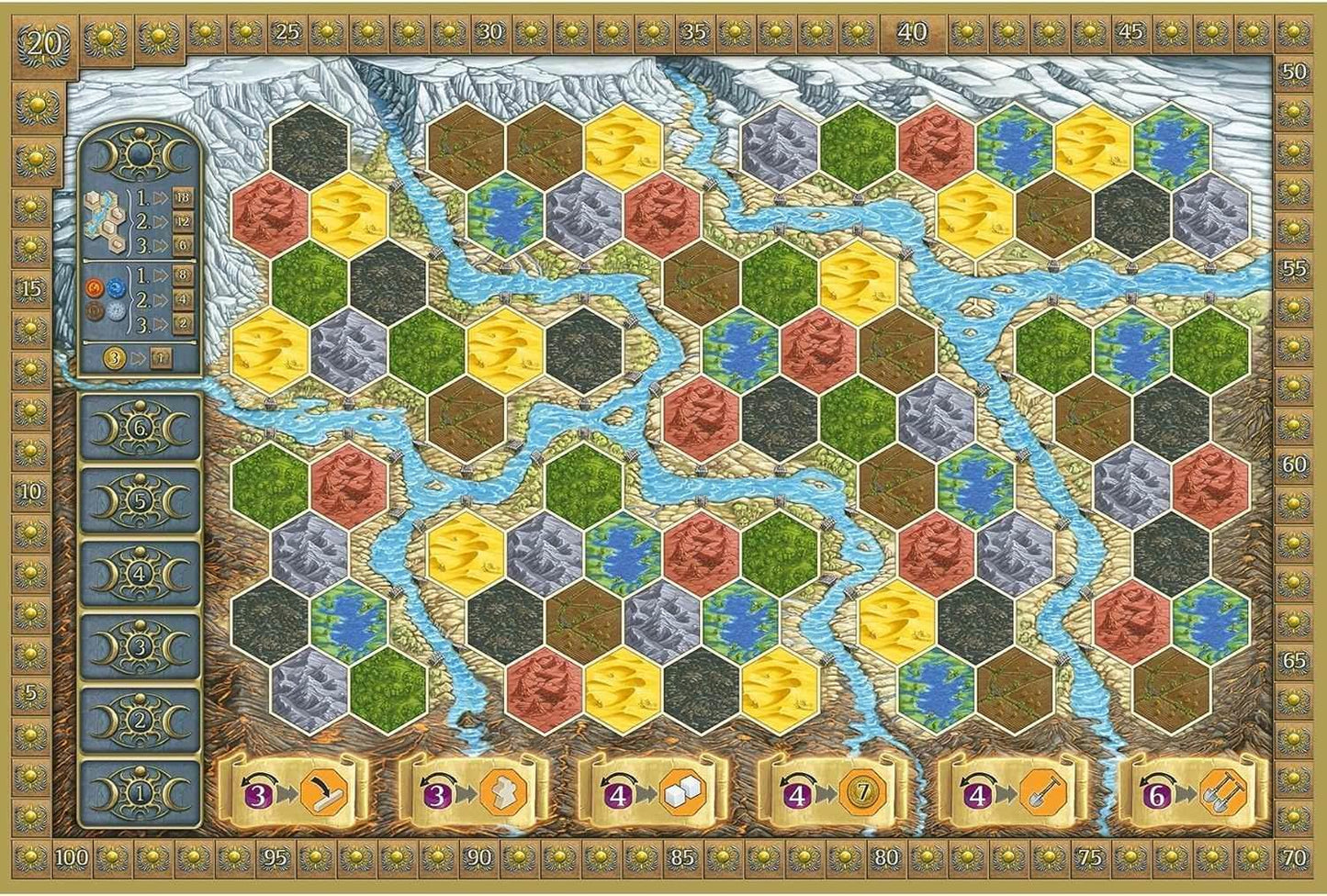 ボードゲーム Terra Mystica Fire Ice 拡張セット テラミスティカ 氷 火山 新地形 6種族 アイスメイデン イエティ アコライツ ドラゴンマスター 戦略性 カルト進行 建造物 パワー