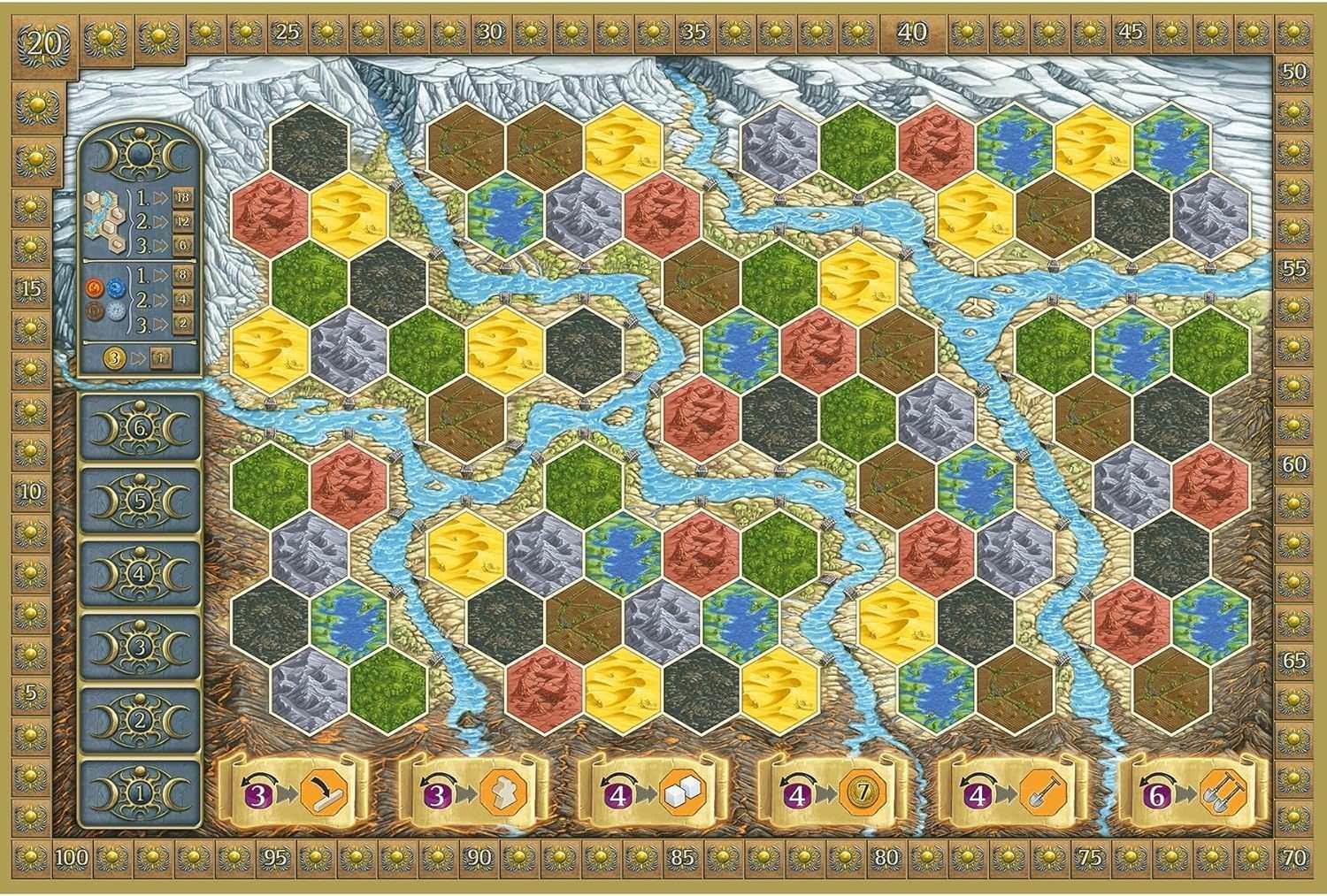 ボードゲーム Terra Mystica Fire Ice 拡張セット テラミスティカ 氷 火山 新地形 6種族 アイスメイデン イエティ アコライツ ドラゴンマスター 戦略性 カルト進行 建造物 パワー