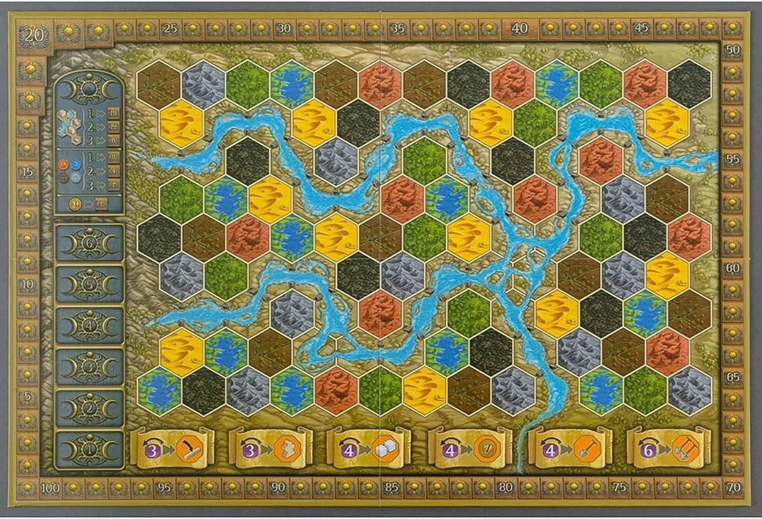 ボードゲーム Terra Mystica Fire Ice 拡張セット テラミスティカ 氷 火山 新地形 6種族 アイスメイデン イエティ アコライツ ドラゴンマスター 戦略性 カルト進行 建造物 パワー