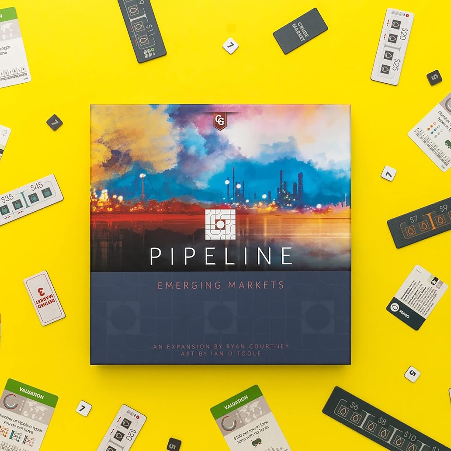 ボードゲーム パイプライン エマージング マーケッツ Pipeline Emerging Markets 拡張セット Capstone Games 石油精製戦略 新興市場技術 バルブ ソロプレイ対応 1人2人用 12歳以上 30分120分 英語