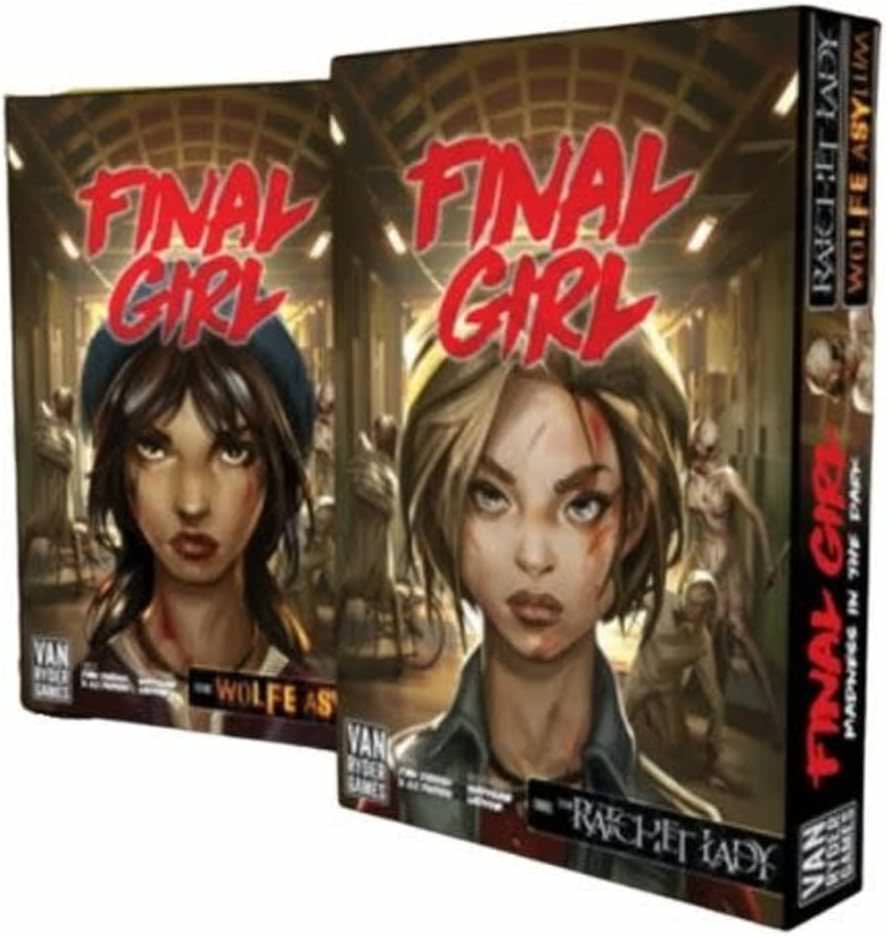 ボードゲーム Final Girl Madness in the Dark ファイナルガール マッドネス イン ザ ダーク Van Ryder Games 拡張セット 一人用 ソロプレイ ホラー ウルフ精神病院 ヴェロニカ ラチェット レディ ハンドマネジメント
