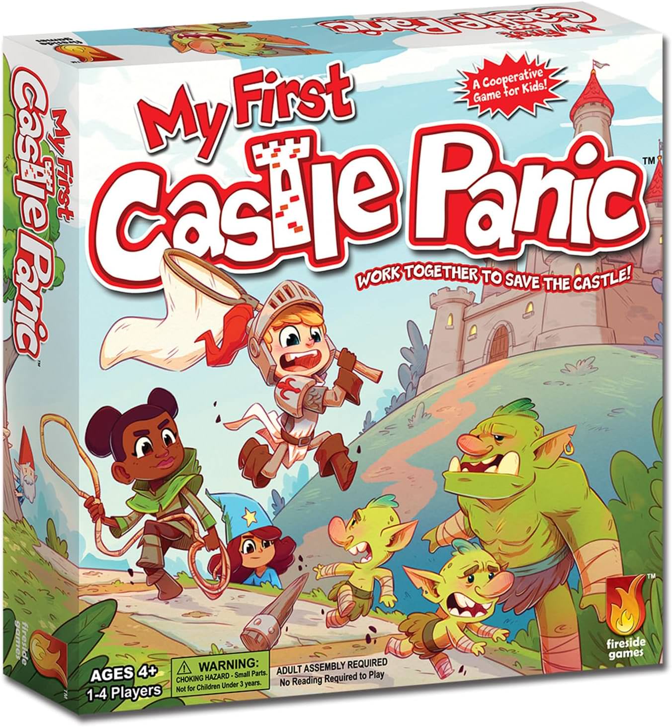 ボードゲーム My First Castle Panic マイ・ファースト・キャッスル・パニック Fireside Games 協力型 4歳以上 1-4人 20分 家族 お城守る冒険 モンスター捕獲 英語版 日本語説明書なし