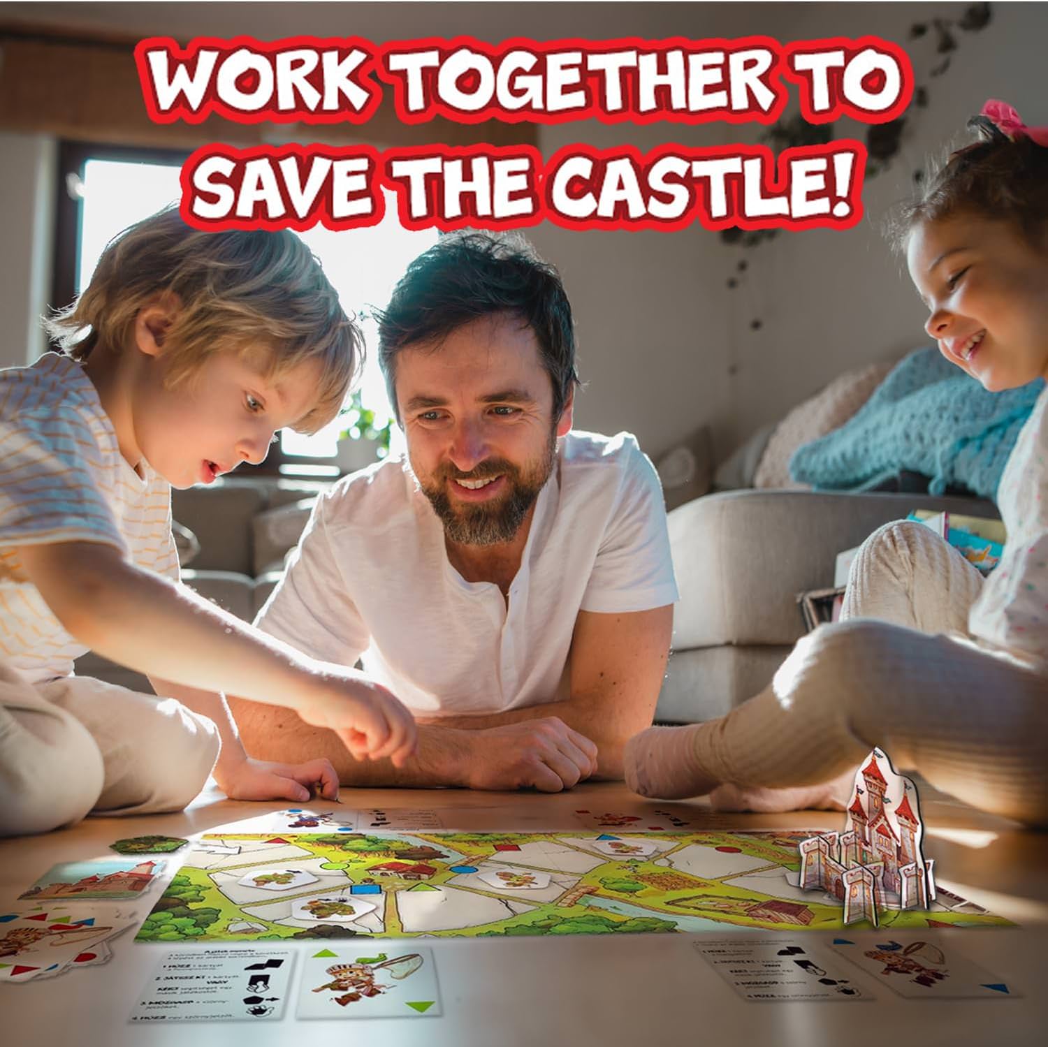 ボードゲーム My First Castle Panic マイ・ファースト・キャッスル・パニック Fireside Games 協力型 4歳以上 1-4人 20分 家族 お城守る冒険 モンスター捕獲 英語版 日本語説明書なし
