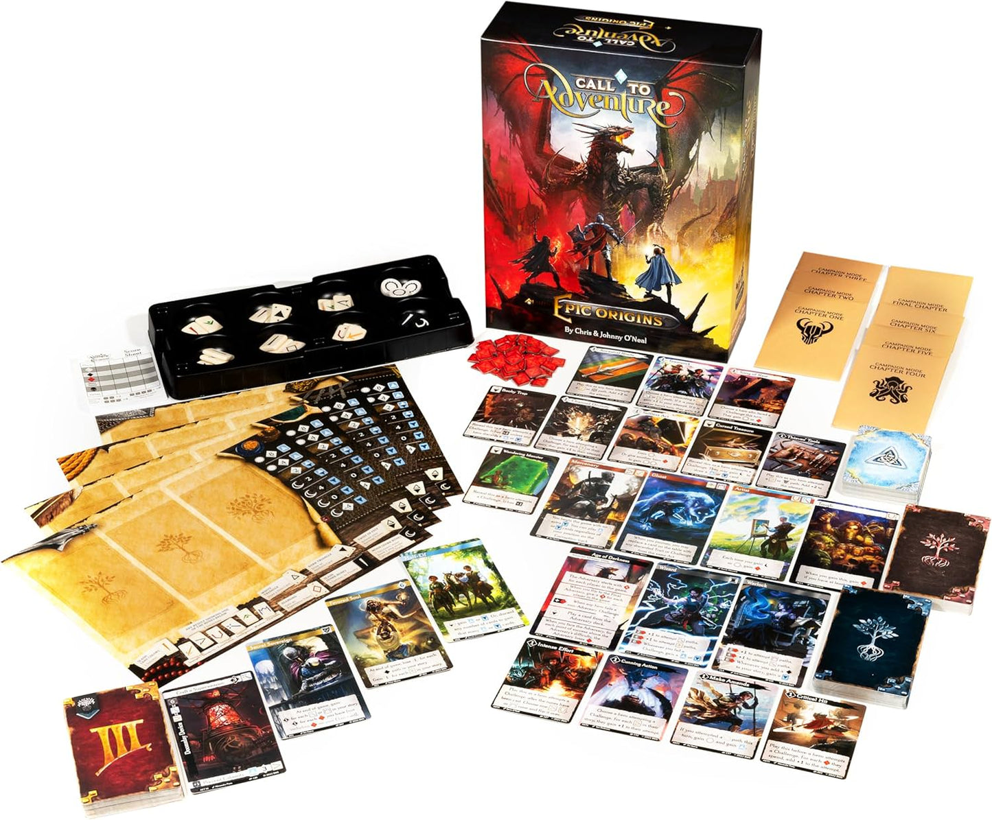 英雄創造カードゲーム コール・トゥ・アドベンチャー:エピック・オリジンズ Brotherwise Games ファンタジー 1人から4人 13歳以上 30分から60分 ルーン試練 キャラクター作成 タブロービルディング 英雄譚 物語