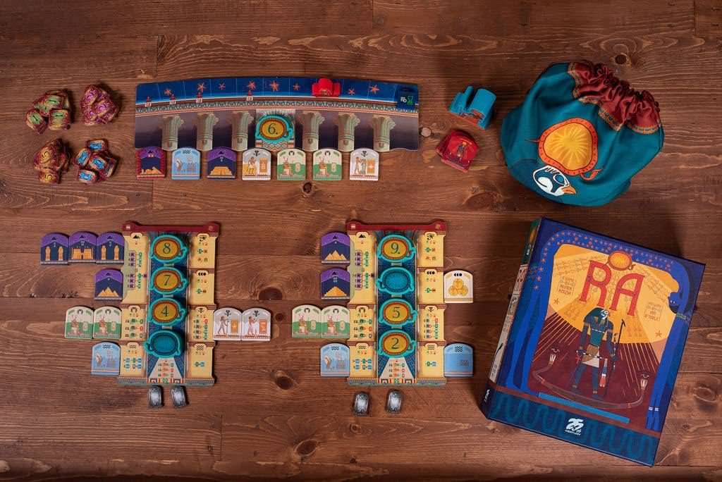 ボードゲーム ラー Ra 25th Century Games ライナー・クニツィア 古代エジプト 競り オークション セットコレクション 太陽タイル 2人から5人 45分から60分 14歳以上 3つの時代 エポック 名声ポイント ファラオ 記念碑