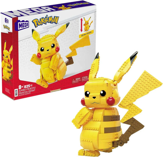 ポケモン MEGA Pokemon Jumbo Pikachu Construction Setポケモン界の人気者 ピカチュウフィギュア 825ピース 32cmビッグサイズ 鮮やかな黄色ボディ 赤い頬 稲妻形尻尾 可動式ブロックセット 任天堂ゲームフリーク知育玩具 並行輸入品