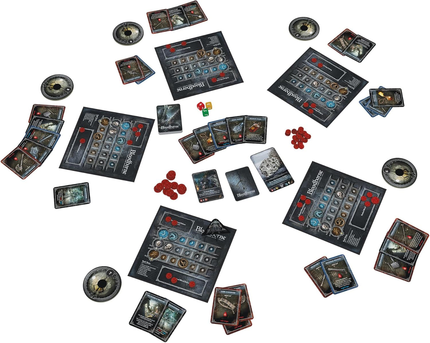ボードゲーム Bloodborne The Card Game CMON エリック・M・ラング 戦略 リスク管理 集団思考 協力 ヤーナム 聖杯ダンジョン ハンター モンスター ブラッドエコー ダイスロール ハンドマネージメント プレス・ユア・ラック