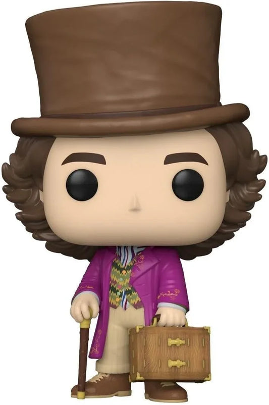 フィギュア Pop! Movies Wonka Willy Wonka 1476 Funko 映画 チョコレート 魔術師 デフォルメ スタイル ビニール 高さ約10cm 創造性 夢想家 若き日の ウィリーウォンカ 衣装 表情 細部 丁寧 表現 透明窓付き 並行輸入品