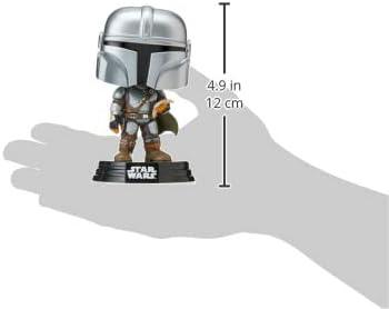 Funko POP キャラクターフィギュア スター・ウォーズ ザ・マンダロリアン #585 ディン・ジャリン ベスカー鋼アーマー コレクション アイテム 限定版 高さ約9.5cm 戦士の強さと優しさを表現したデフォルメスタイル