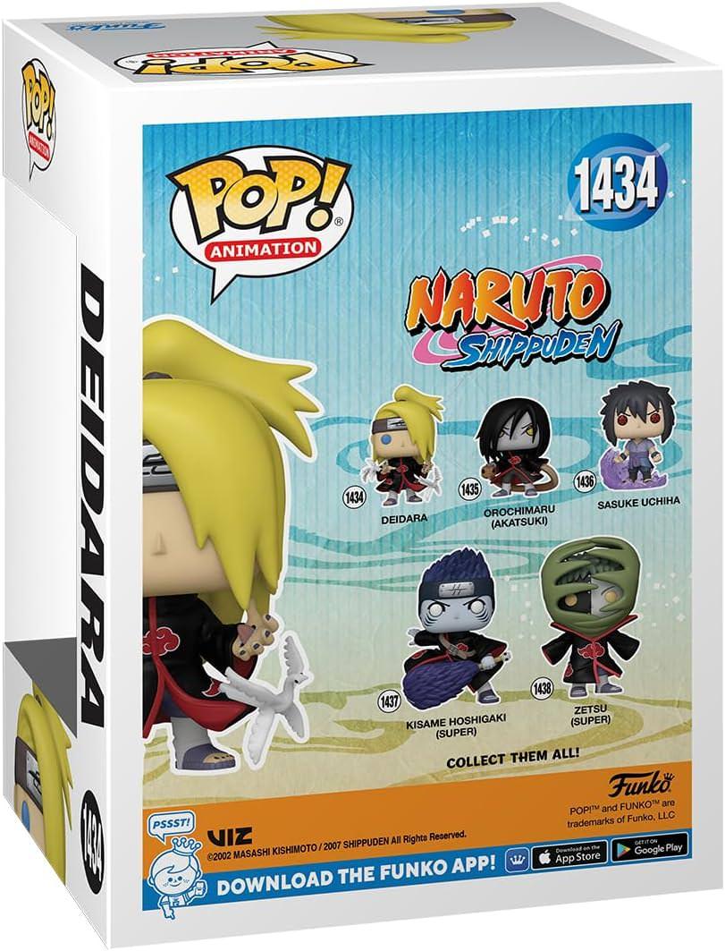 フィギュア NARUTO ナルト デイダラ Funko POP Animation キャラクター 指定高さ約12cm 黒マント赤雲模様 特徴的長金髪片目隠しスタイル 爆破の芸術家 粘土爆弾両手の口使用