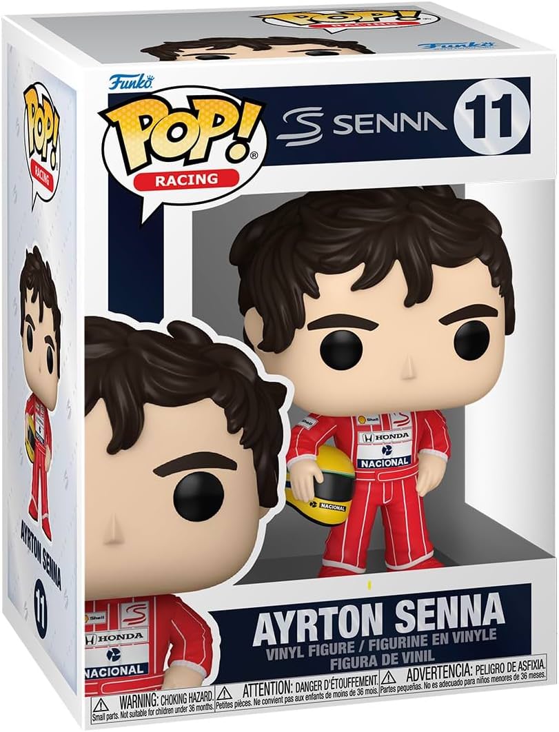 コレクタブルフィギュア Funko Pop Racing McLaren Ayrton Senna ビニール製 全高約9cm デフォルメデザイン マクラーレン時代 3度ワールドチャンピオン 1980年代後半1990年代前半 音速の貴公子 ブラジル出身 雨のセナ 伝説ドライバー