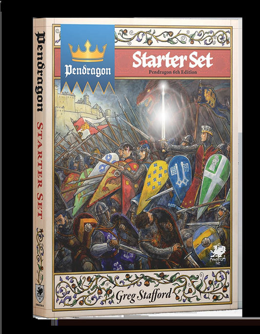 アーサー王 RPG ペンドラゴン スターターセット 中世ファンタジーゲーム 騎士道 シミュレーションの完全再現! 円卓の騎士として冒険し、血統を受け継ぎながら歴史を刻む本格テーブルトーク RPG の決定版