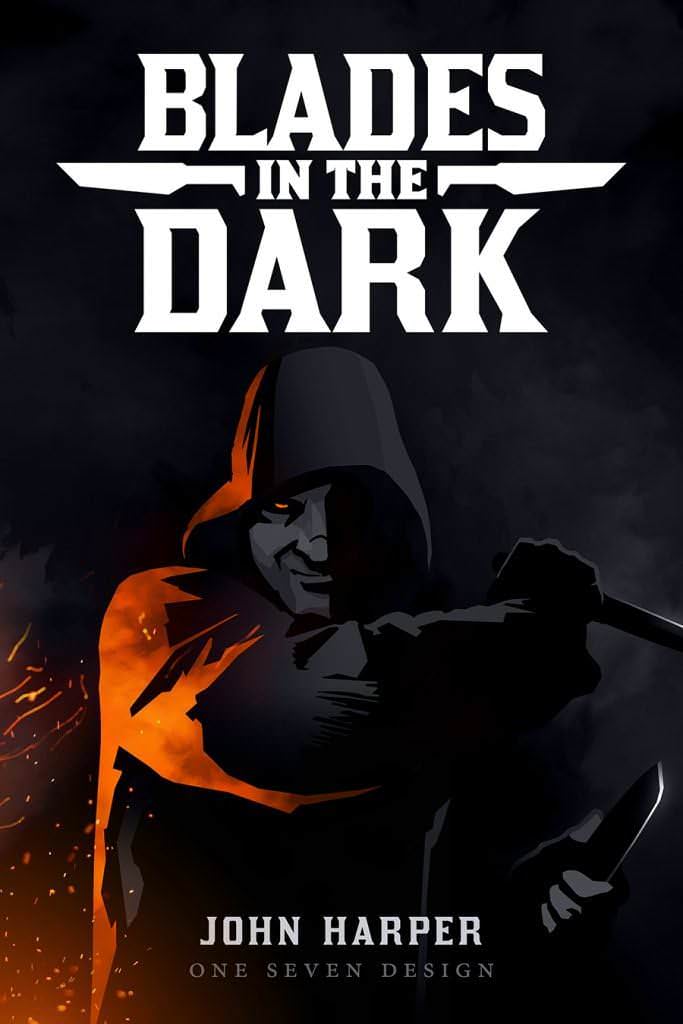 テーブルトークRPG Blades in the Dark スタンドアロン ハードカバー 英語版 328ページ GMダイス使用 工業ファンタジー都市 ドスクヴォル 幽霊徘徊 クルー構築 多彩なキャラクター原型 オリジナル Forged in the 英語版 日本語説明書なし