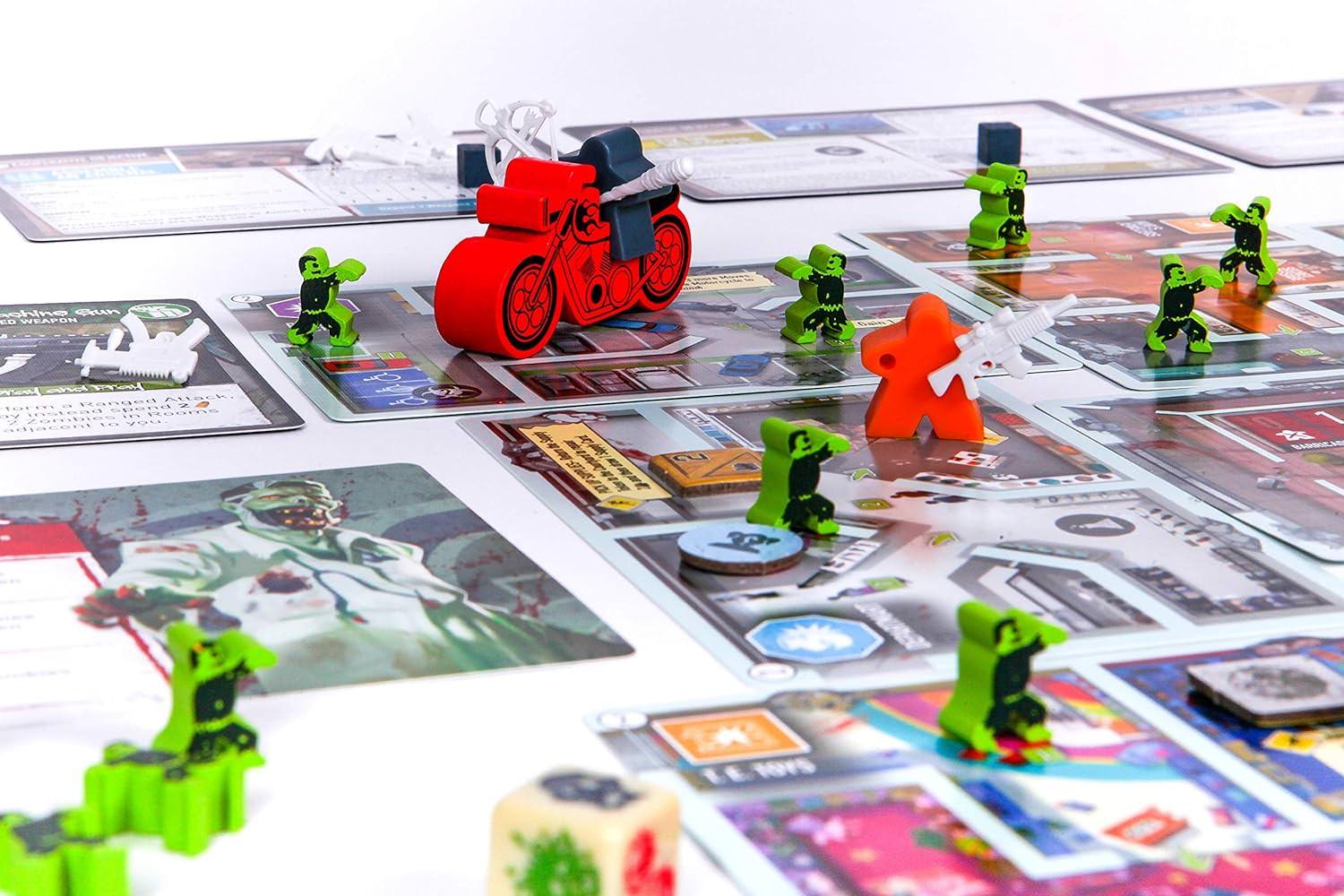 ボードゲーム Tiny Epic Zombies スコット・アルメス 小型コンパクト 多彩なプレイモード ゾンビサバイバル ITEMeeplesシステム 探索戦闘協力プレイ ソロ対応 14歳以上 プレイヤーパワー 可変ダイス推奨時間30から60分