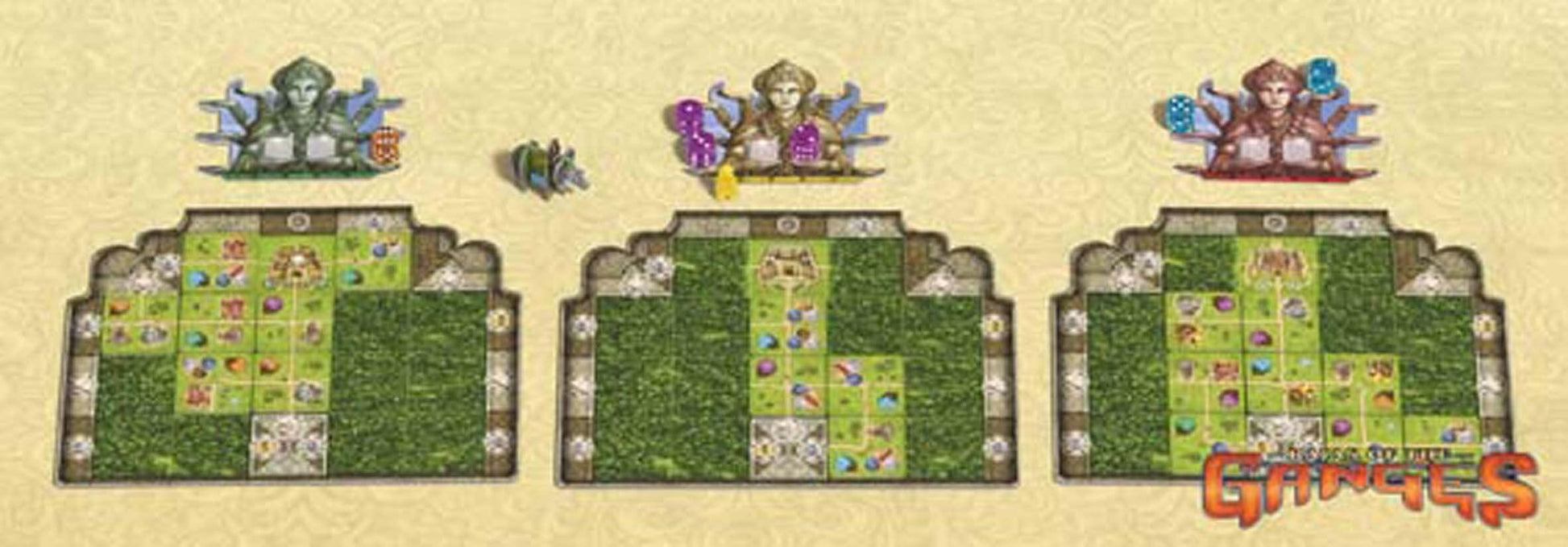 アウトレット品 ボードゲーム Rajas of the Ganges ガンジスの王族たち インカ ブランド マルクス ブランド 戦略的ワーカープレイスメントゲーム 豪華コンポーネントとダイスシステムによるインド16世紀 ムガル帝国の歴史文化表現