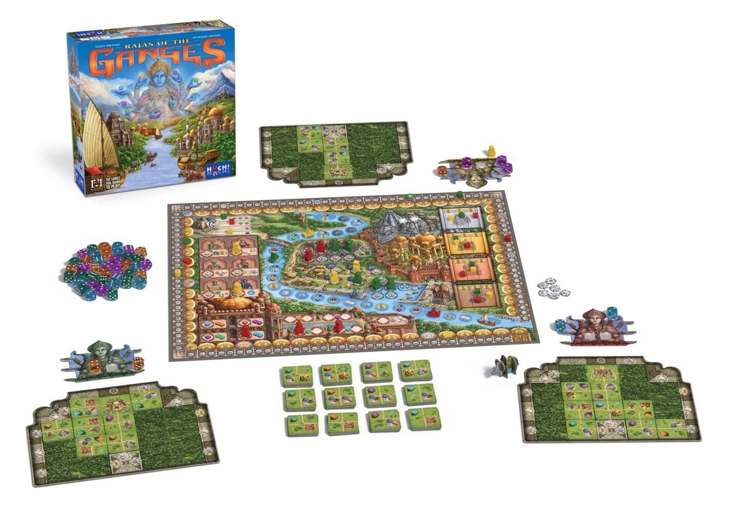 アウトレット品 ボードゲーム Rajas of the Ganges ガンジスの王族たち インカ ブランド マルクス ブランド 戦略的ワーカープレイスメントゲーム 豪華コンポーネントとダイスシステムによるインド16世紀 ムガル帝国の歴史文化表現