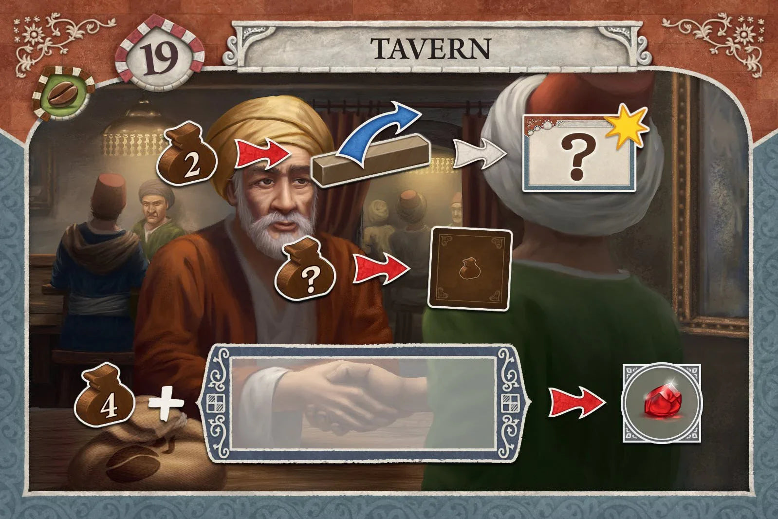 ボードゲーム イスタンブール モカ&バクシーシ 拡張版 コーヒー豆取引 新資源導入 ギルドカード バリア戦略 増加タイル数 プレイヤー間相互作用 ルビー獲得多様化 豊富内容物 ステッカー付き ベースゲーム必須