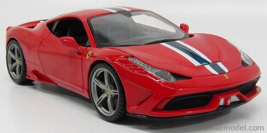 ミニカー Bburago ブラーゴ フェラーリ 458 スペチアーレ 1/18 スケール イタリア 高性能モデル 実車再現 流麗ボディライン 特徴的フロントグリル 大型リアディフューザー 細部まで精巧 コレクター向け 贈り物に最適 デスクアクセント スーパーカー愛好家必見