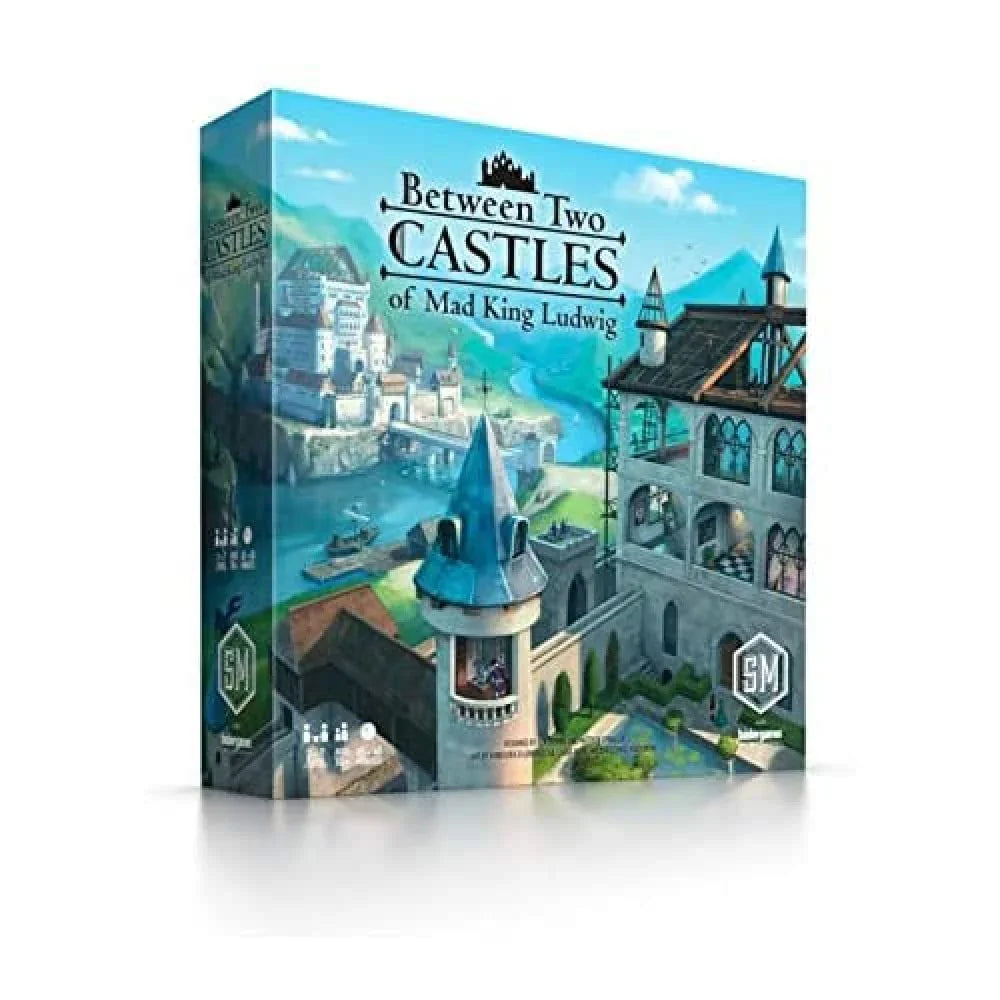 ボードゲーム Between Two Castles of Mad King Ludwig 協力と戦略の城造りゲーム Stonemaier Games Game Trayz カスタムインサート ドラフト タイル配置 戦略的思考 社会的スキル