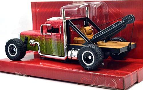 モデルカー カスタムピーターピルトトラック ワイルドスピード PACCAR 映画再現 1/24スケール 大型クロームグリル 巨大エアクリーナー カスタムペイント ドミニクシャーシ デッキ搭載 CAT 3406Eディーゼルエンジン 1800馬力 モンスターマシン