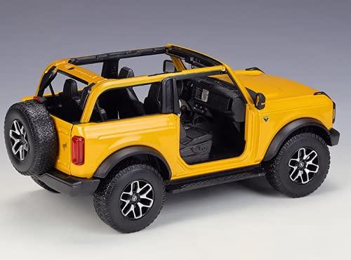 ミニカー フォード ブロンコ バッドランズ 2021年モデル Maisto 1 18スケール タフ ワイルド オフロード SUV アイコニック デザイン オープントップ ラウンドヘッドライト 専用サスペンション 大径タイヤ 電子制御デフロック