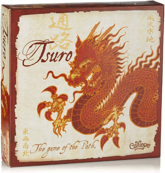 ボードゲーム 通路 Tsuro The Game of the Path 戦略ゲーム 2-8人用 家族向け 友人対戦 シンプルルール 直感的操作 ランダム配置 勝利条件 長い移動 石落とし ボード上 道路作成 カーブ形状 直線形状 最後の1人