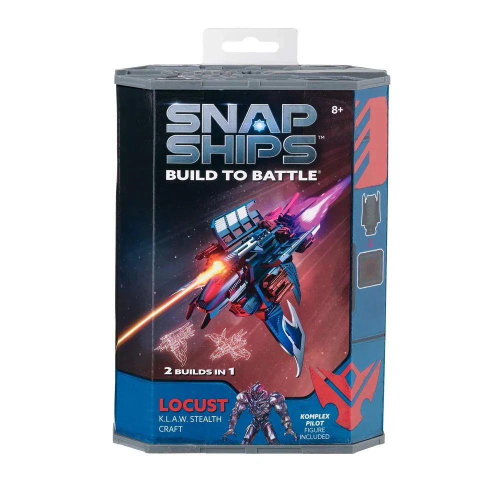 スナップシップ Locust K.L.A.W. Stealth Craft Snap Ships 未来の宇宙戦闘 組み立て式宇宙船 高度なステルスドライブ搭載 CL-ARMロケット 実弾射撃 ハイパーベロシティレールガン モジュール式設計 創造力と自由な組み立て