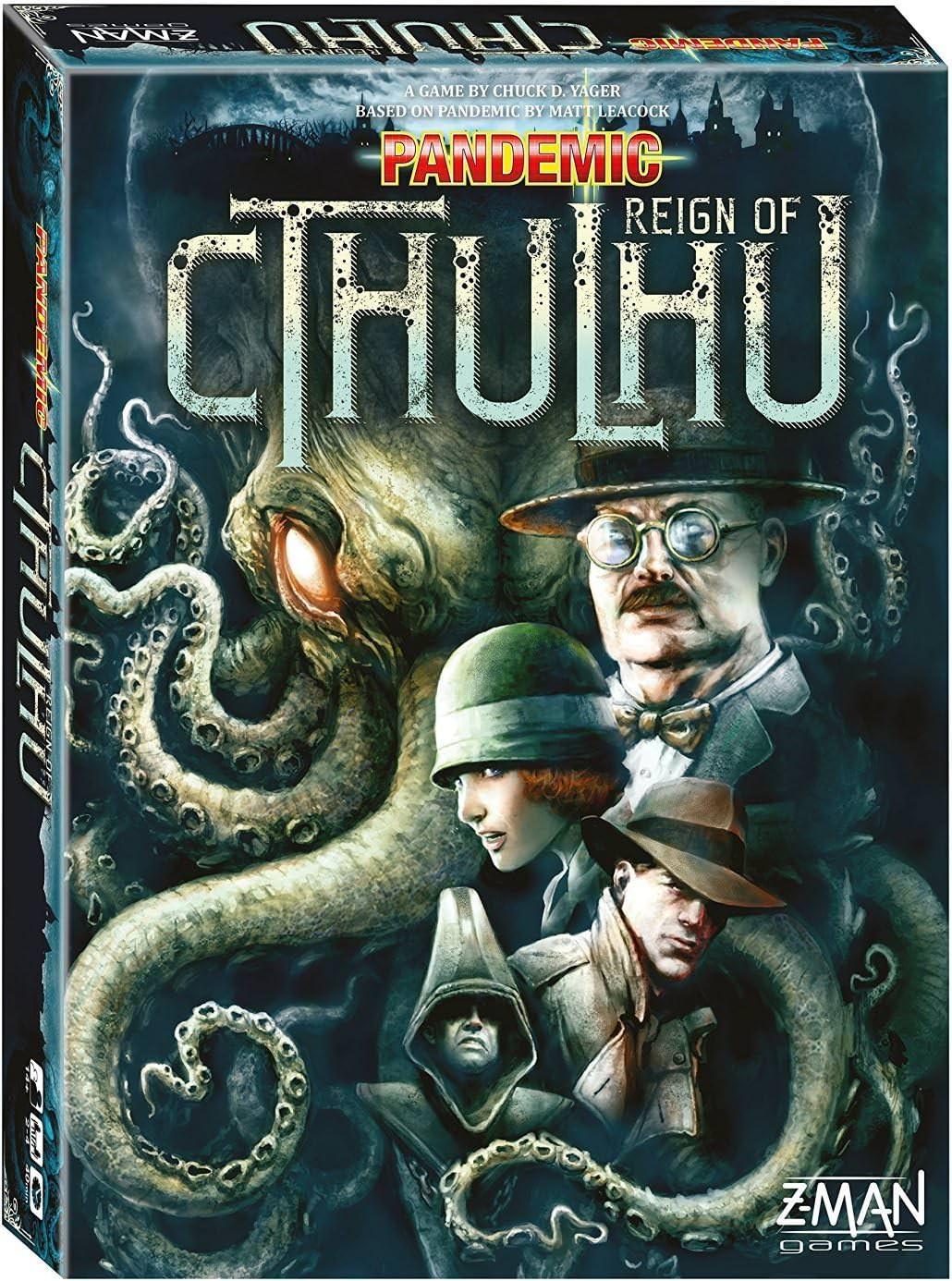 ボードゲーム Pandemic Reign of Cthulhu ブランド Pandemic 協力型 古き神の脅威 戦略的思考 狂気と恐怖 クトゥルフ神話 世界を救う調査員 オールドワン封印 4つの門 封印 トークン ダイス 多彩な特殊能力