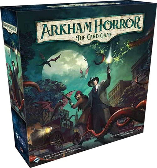 カードゲーム アーカムホラー ザ・カードゲーム リバイズドコアセット Fantasy Flight Games 協力型 ホラー テーマ 調査員 4人プレイ可能 キャンペーン形式 30分から1時間 プレイ時間 深みのある物語 戦略性 人気 英語版