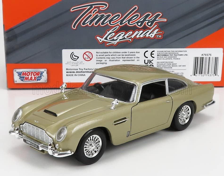 ミニカー MOTORMAX アストンマーチン DB5 1/24 1963年 ゴールド 精密再現 クラシックカー コレクション 高貴な輝き 卓越したディテール 極上の仕上がり タイムレスな魅力 英国ラグジュアリースポーツカー 007愛車 映画名車 歴史的価値