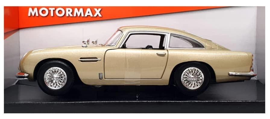 ミニカー MOTORMAX アストンマーチン DB5 1/24 1963年 ゴールド 精密再現 クラシックカー コレクション 高貴な輝き 卓越したディテール 極上の仕上がり タイムレスな魅力 英国ラグジュアリースポーツカー 007愛車 映画名車 歴史的価値