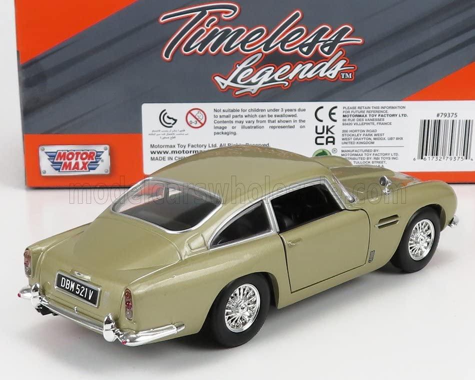 ミニカー MOTORMAX アストンマーチン DB5 1/24 1963年 ゴールド 精密再現 クラシックカー コレクション 高貴な輝き 卓越したディテール 極上の仕上がり タイムレスな魅力 英国ラグジュアリースポーツカー 007愛車 映画名車 歴史的価値