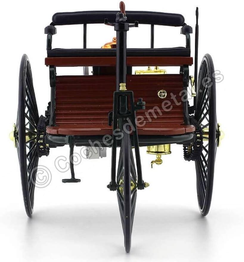 ミニカー ベンツパテント モトールヴァーゲン 1886年モデル ノレブ製 精巧な造形美 木製ボディ スポーク車輪 ハンドルレバー 再現 世界初の自動車 コレクター向け 高品質仕上げ 手のひらサイズ 存在感抜群 インテリア映え 自動車史 自動推進カー