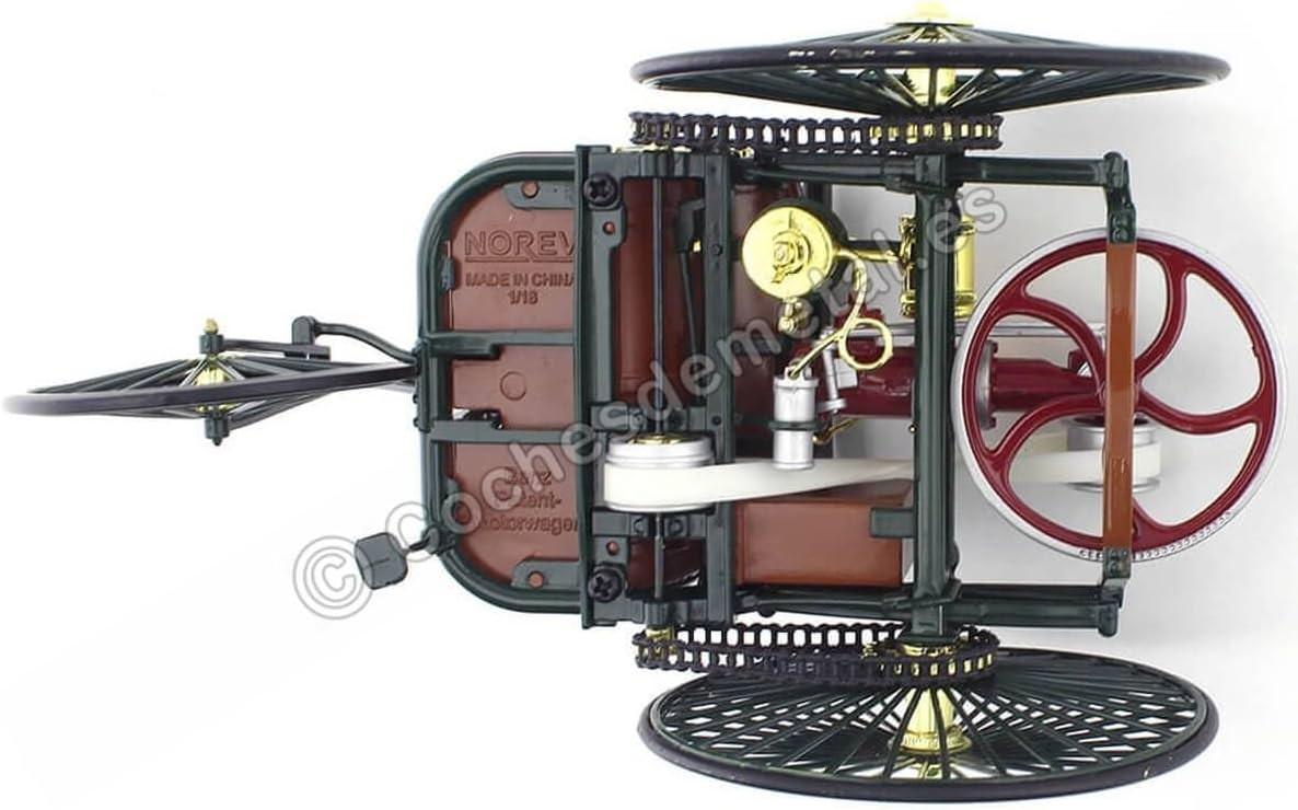 ミニカー ベンツパテント モトールヴァーゲン 1886年モデル ノレブ製 精巧な造形美 木製ボディ スポーク車輪 ハンドルレバー 再現 世界初の自動車 コレクター向け 高品質仕上げ 手のひらサイズ 存在感抜群 インテリア映え 自動車史 自動推進カー